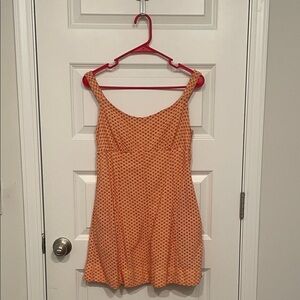 Free People Orange embroidered minidress LG